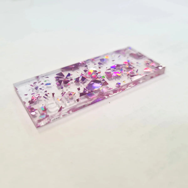 Pink Tinsel Glitter Acrylic