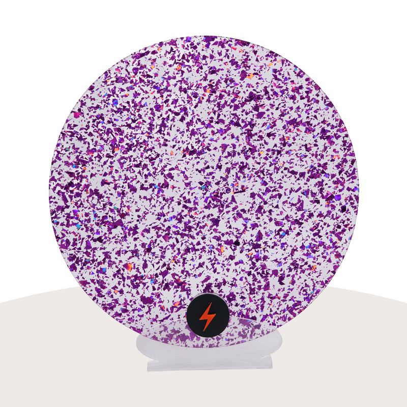 Purple Tinsel Glitter Acrylic — Front view
