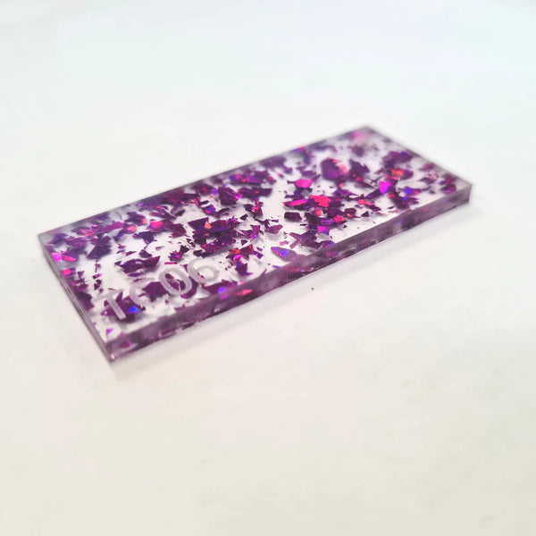 Purple Tinsel Glitter Acrylic