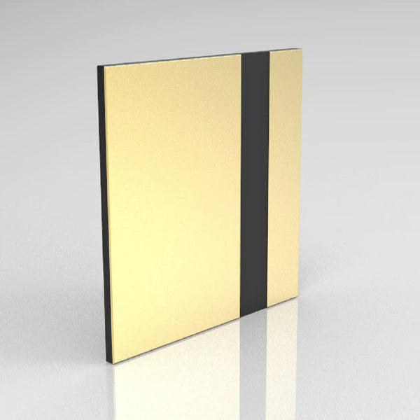 Brushed Euro Gold on Black 2 PLY - RowMAX