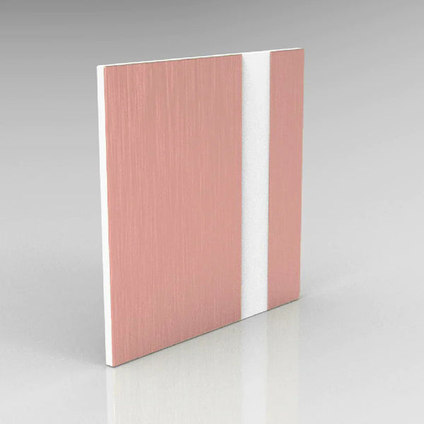 Brushed Rose Gold on White 2 PLY - RowMAX