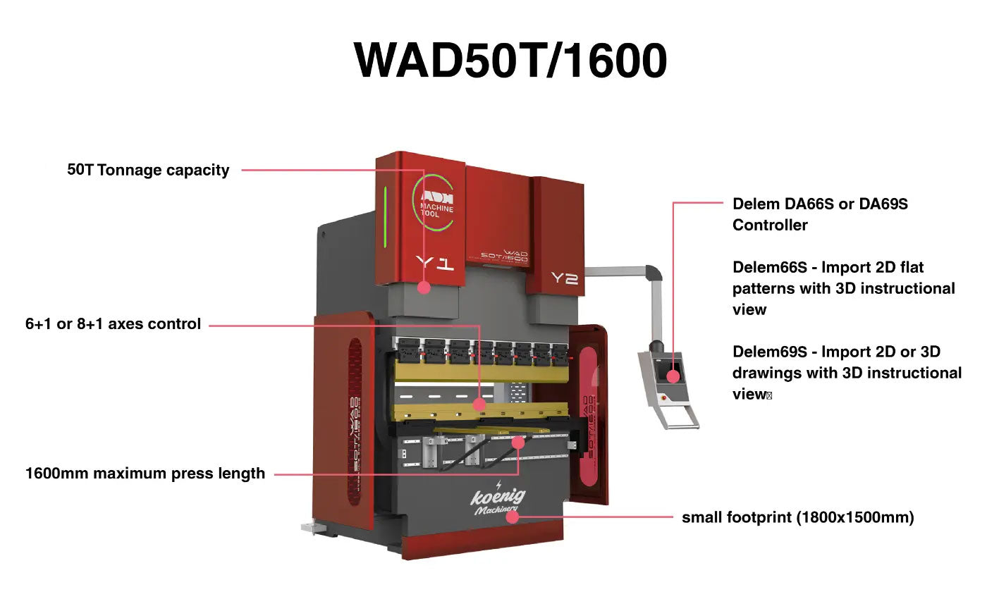 WAD-50T/1600-AU CNC Press Brake