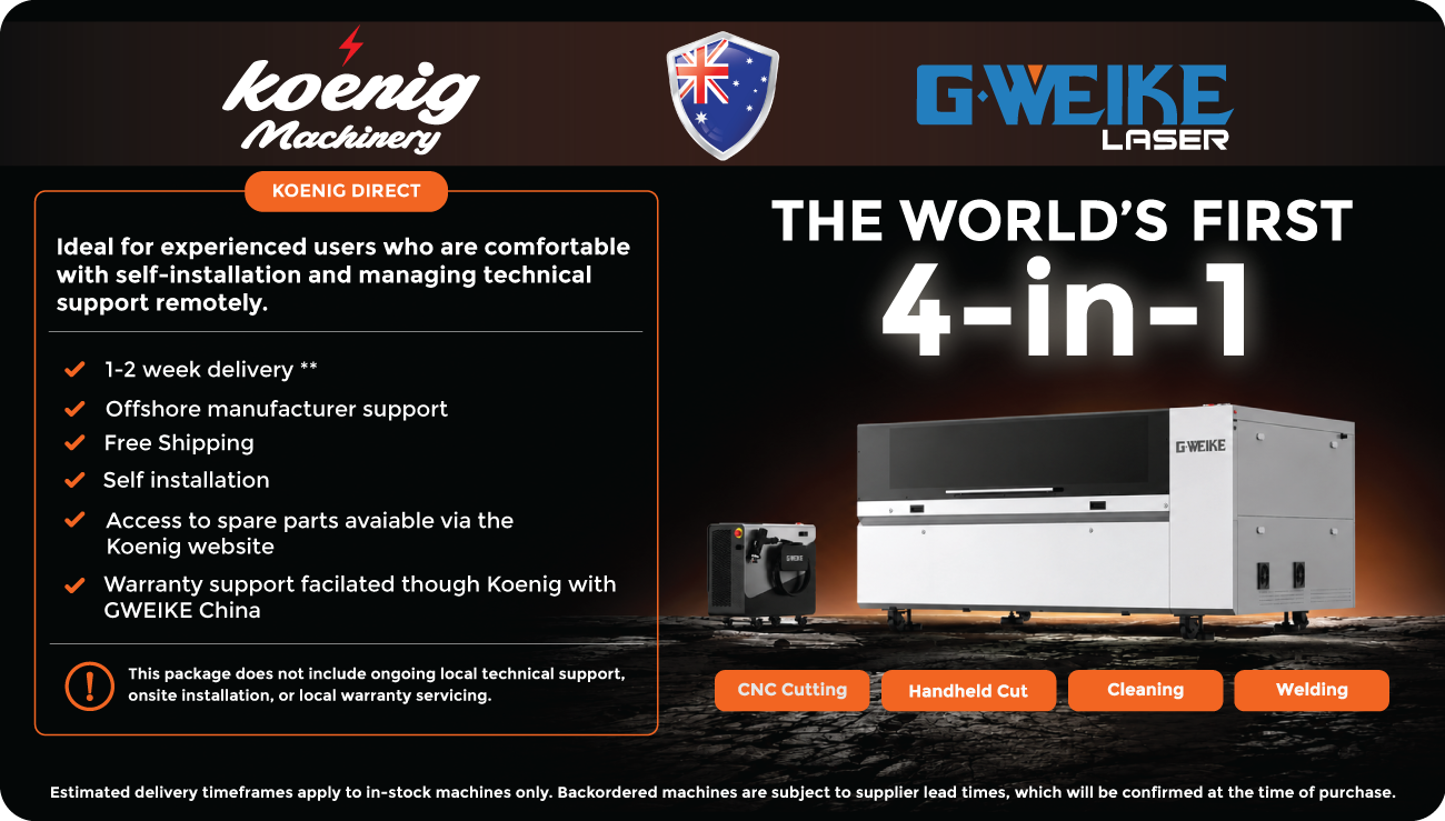 GWEIKE M2 Ultra - 4-in-1 CNC Fiber Laser Cutting & Welding Machine | Koenig Direct