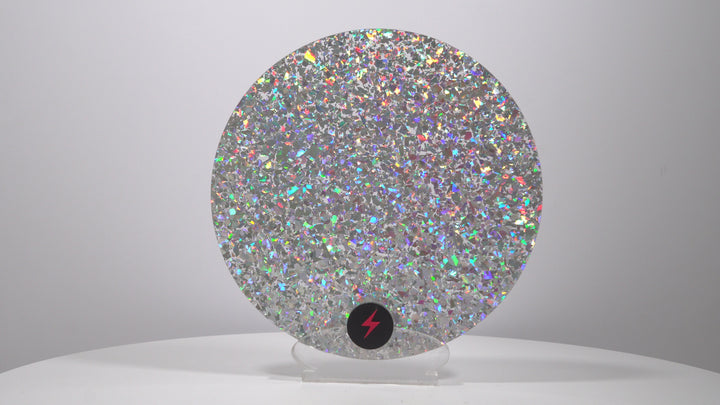 Holographic Silver Chunky Glitter Acrylic — Product video